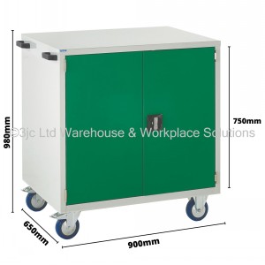 Euroslide Storage Cabinet Mobile 2 Door Cupboard